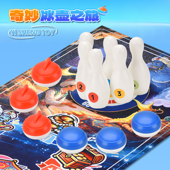 Joc de hochei pe masă pentru copii, pentru doi jucători, din plastic, educațional și interactiv, destinat copiilor între 4 și 6 ani.