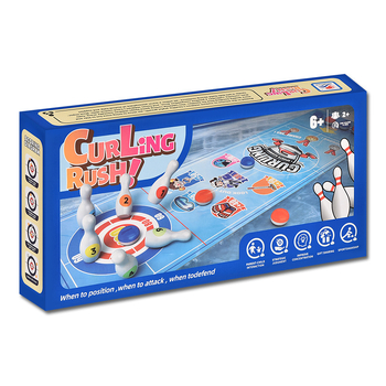 Joc de hochei pe masă pentru copii, pentru doi jucători, din plastic, educațional și interactiv, destinat copiilor între 4 și 6 ani.