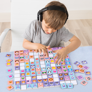 Puzzle magnetic din lemn pentru copii, joc de masă care stimulează interacțiunea părinte-copil și gândirea logică; Material: lemn; Tip: puzzle magnetic de masă; Beneficii: dezvoltare emoțională, vizuală și intelectuală; Potrivit pentru copii.