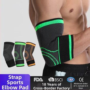 Chao Chi loketný chránič na basketbal - polyesterové vlákno, priedušná pletenina s pásovým uzáverom, pre dospelých