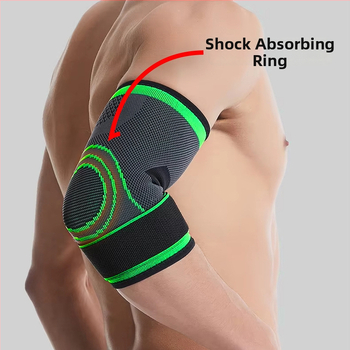 Chao Chi loketný chránič na basketbal - polyesterové vlákno, priedušná pletenina s pásovým uzáverom, pre dospelých