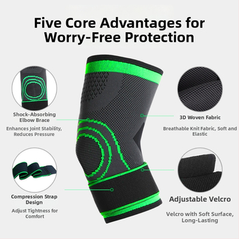 Chao Chi loketný chránič na basketbal - polyesterové vlákno, priedušná pletenina s pásovým uzáverom, pre dospelých