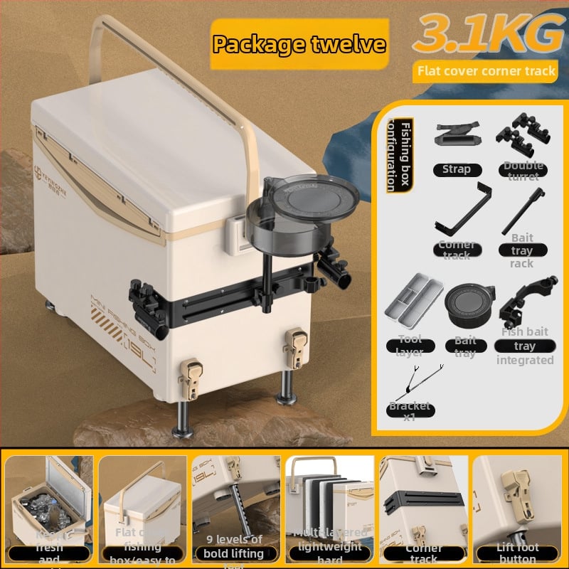 Rybárska krabica Camper, kapacita 32-45 L, PP materiál