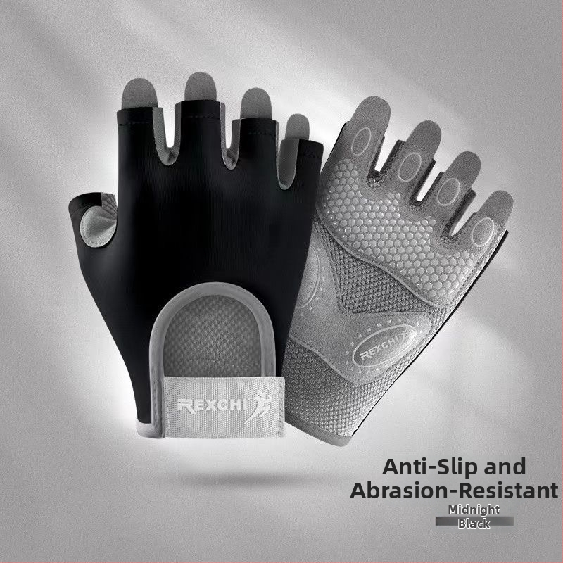 Fitnesz kesztyű csuklóvédelemmel, szivacs anyagból, gyermekeknek