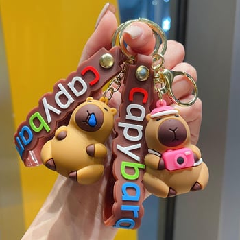 Kulcstartó kapibara – karikatúra tengerimalac függő PVC, YLING márka