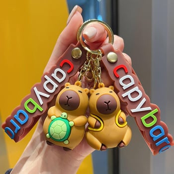 Kulcstartó kapibara – karikatúra tengerimalac függő PVC, YLING márka