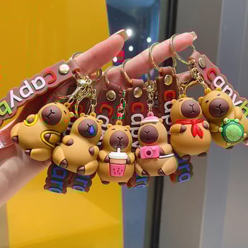 Kulcstartó kapibara – karikatúra tengerimalac függő PVC, YLING márka