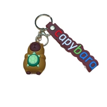 Kulcstartó kapibara – karikatúra tengerimalac függő PVC, YLING márka