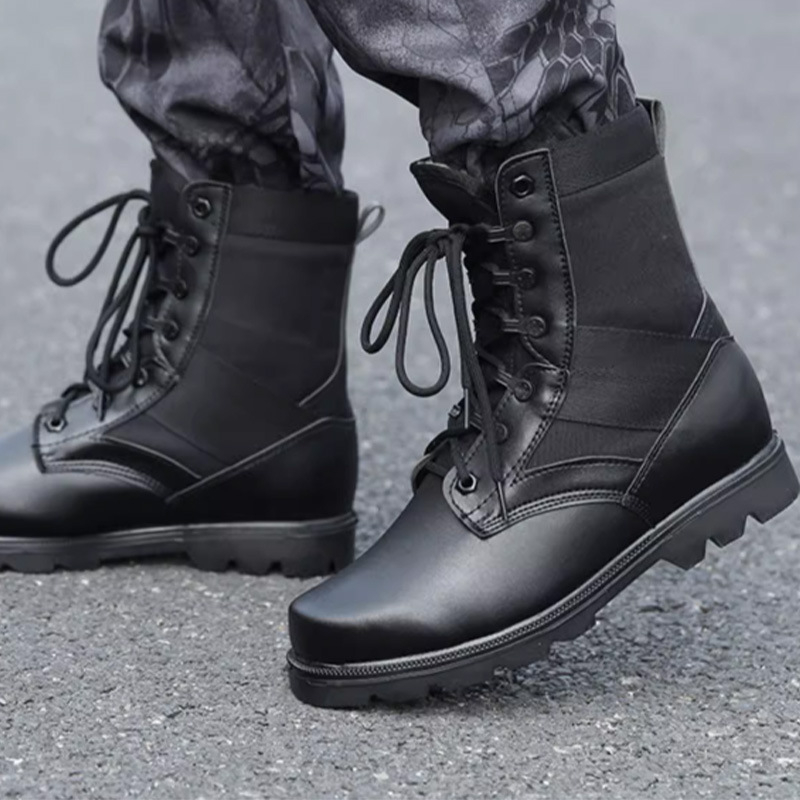 Ghete tactice înalte pentru exterior, impermeabile și respirabile, rezistente la uzură, cu talpă EVA și partea superioară din fibră superioară, bocanci de tip militar