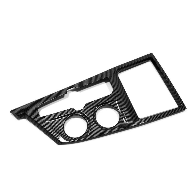 Baitu plastic cadru interior pentru consola centrală UNI-V, panou pentru suportul de pahare de apă, textură fibră de carbon, model 1, fără logo.