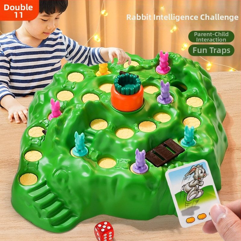 Nyúlcsapda — Kétfős társasjáték, gondolkodás fejlesztése és szülő-gyerek interakció, műanyag, 4–14 éveseknek