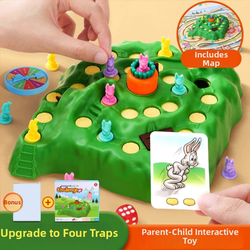 Nyúlcsapda — Kétfős társasjáték, gondolkodás fejlesztése és szülő-gyerek interakció, műanyag, 4–14 éveseknek