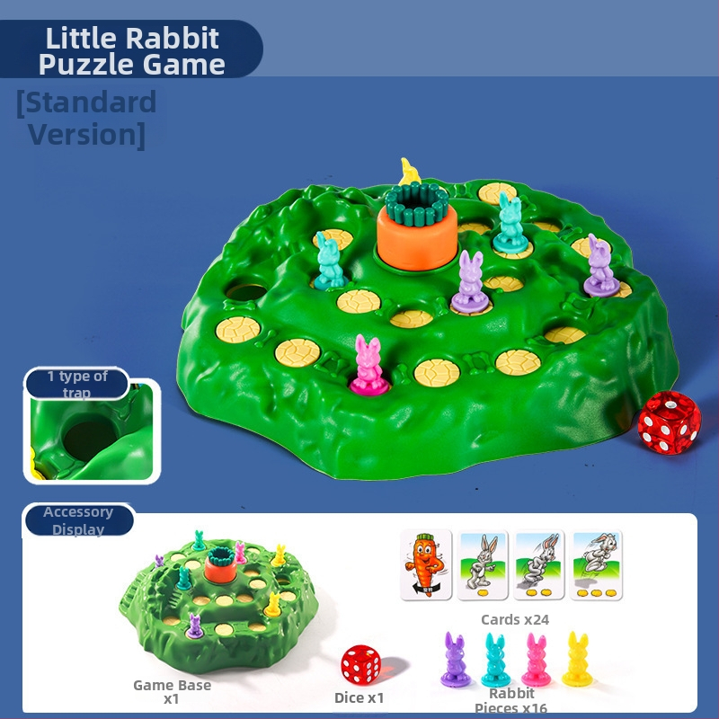 Nyúlcsapda — Kétfős társasjáték, gondolkodás fejlesztése és szülő-gyerek interakció, műanyag, 4–14 éveseknek