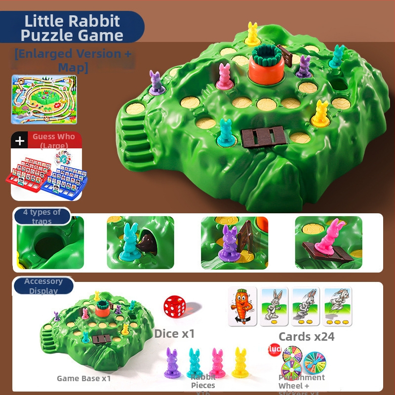 Nyúlcsapda — Kétfős társasjáték, gondolkodás fejlesztése és szülő-gyerek interakció, műanyag, 4–14 éveseknek