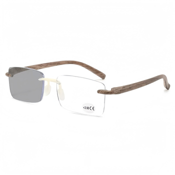 Ochelari de citit cu lentile fotochromice, protecție împotriva luminii albastre și decolorare; ramă completă din PC; potrivire universală pentru fața rotundă; lansare toamnă 2025