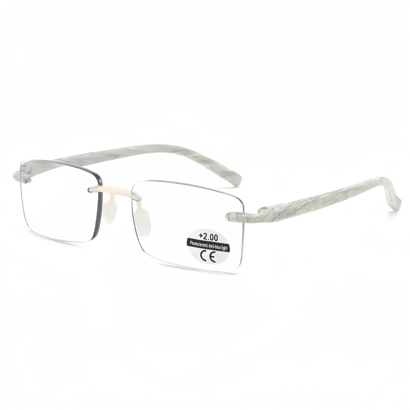 Ochelari de citit cu lentile fotochromice, protecție împotriva luminii albastre și decolorare; ramă completă din PC; potrivire universală pentru fața rotundă; lansare toamnă 2025