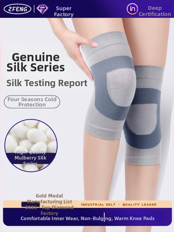 Rugalmas térdvédő Mulberry selyem keverékből, bambusz rostokkal és spandexszel, felnőtteknek, lélegző jóga