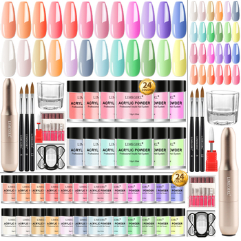 Limegirl Ολοκληρωμένο σετ εργαλείων περιποίησης νυχιών με κιτ κρυστάλλινης πούδρας – Πλαστικό, Ιδιωτικής Ετικέτας με Άδεια, Εγχώρια Μάρκα