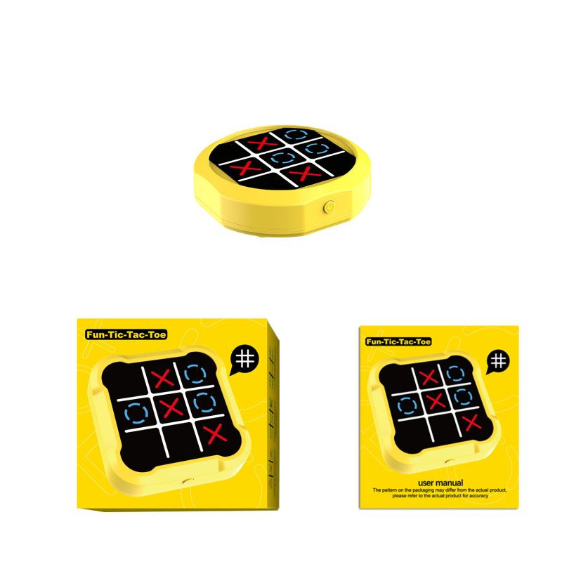 Joc Tic-Tac-Toe 4 în 1, educațional pentru familie, jucărie portabilă de birou din ABS pentru 7–14 ani
