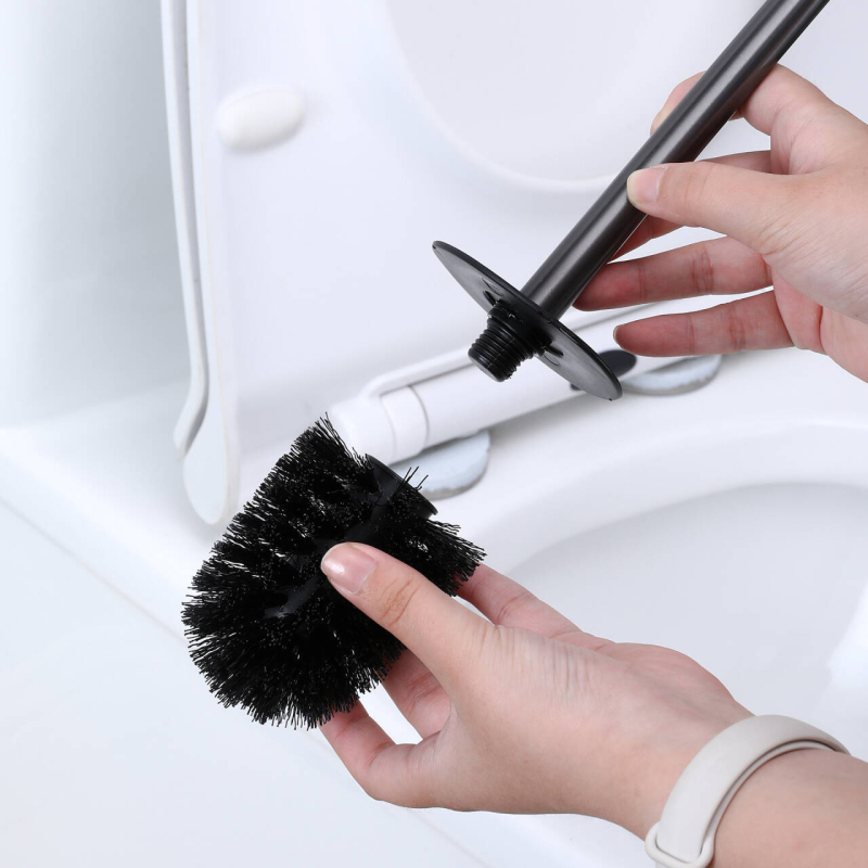 Perie de toaletă din oțel inoxidabil 304, montare podea și pe perete, stil modern minimalist, Yu shang