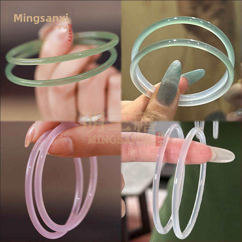 Náramok z achátu chalcedónu, značka Three Jubilee of the Ming Dynasty, pôvod Henan, štýl malé a svieže, leto 2024