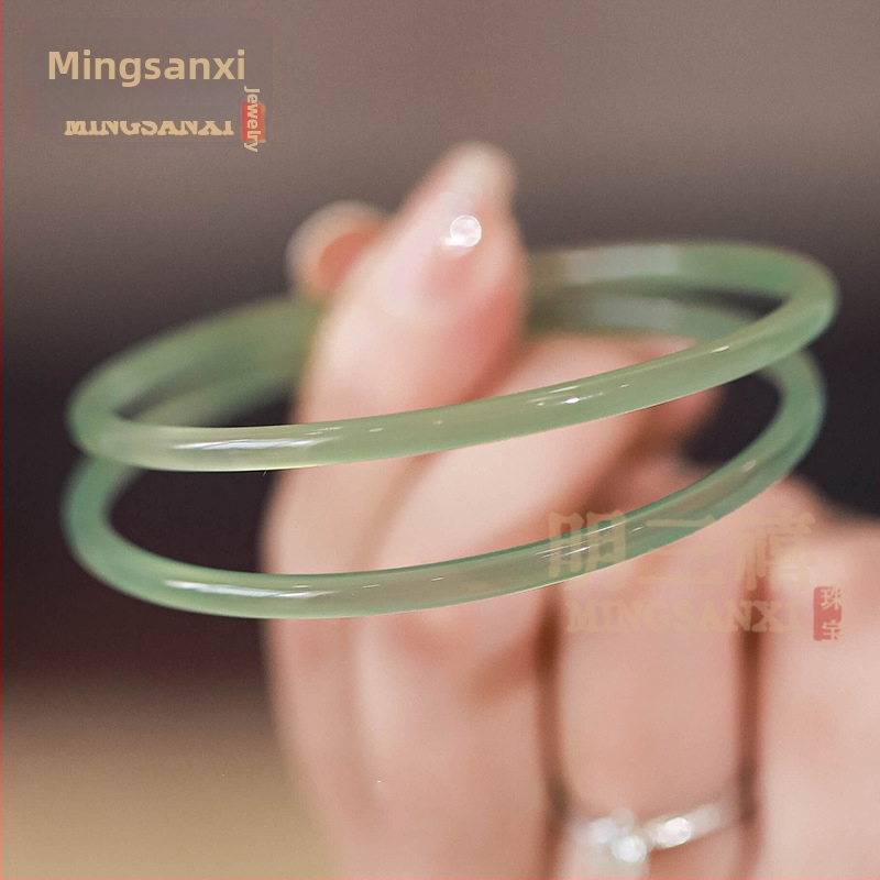 Náramok z achátu chalcedónu, značka Three Jubilee of the Ming Dynasty, pôvod Henan, štýl malé a svieže, leto 2024