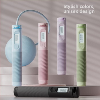 Bežično užad za preskakanje s elektroničkim brojačem, 3 m čelično uže, teška kugla, ABS ručke (unutarnji fitness za odrasle)