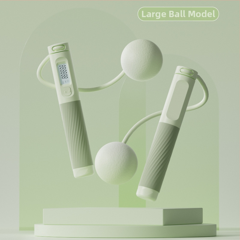 Bežično užad za preskakanje s elektroničkim brojačem, 3 m čelično uže, teška kugla, ABS ručke (unutarnji fitness za odrasle)