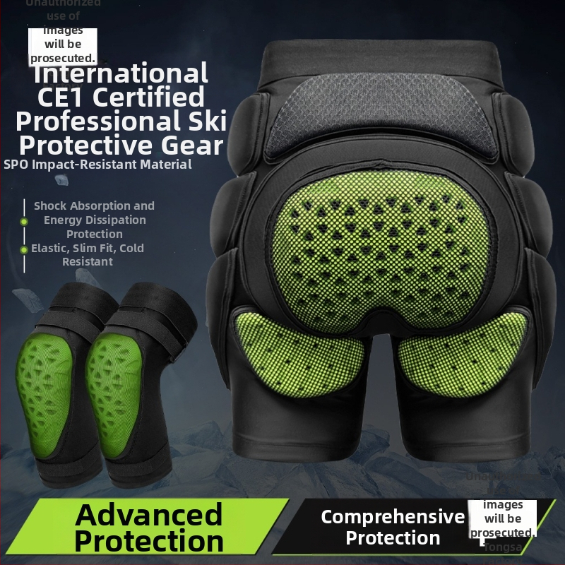 Protecție pentru șold și genunchi din spandex pentru adulți, echipament intern de protecție pentru schi și ciclism