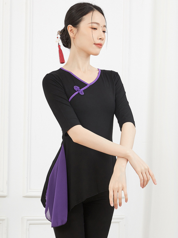 Costum de dans pentru square dance, Top feminin din modal, Viscoză 95,5% / Spandex 4,5%, Căptușeală modal, Potrivit pentru vară/primăvară/toamnă