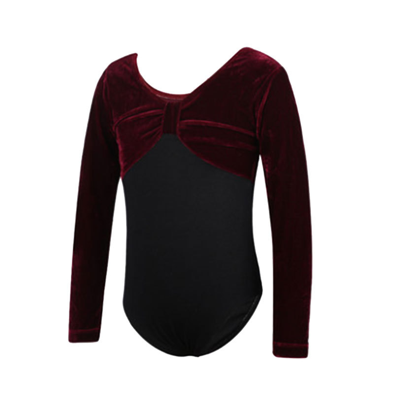 Costum modern de dans pentru fete - țesătură catifea, acrilic 80%, căptușeală 85% acrilic cu amestec de bumbac, potrivit pentru toate sezoanele, pentru balet și dans popular pe scenă