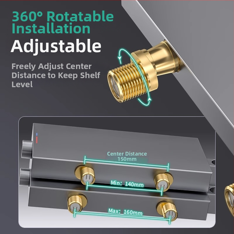 Accesoriu pentru duș din cupru, articulație înclinată, rotire, stil lux