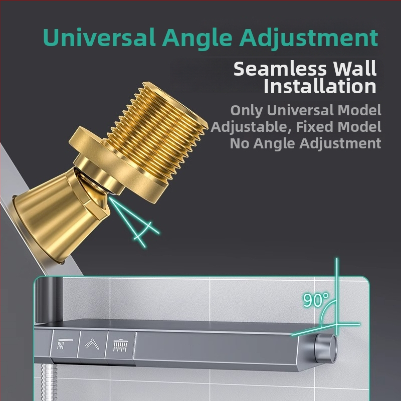 Accesoriu pentru duș din cupru, articulație înclinată, rotire, stil lux
