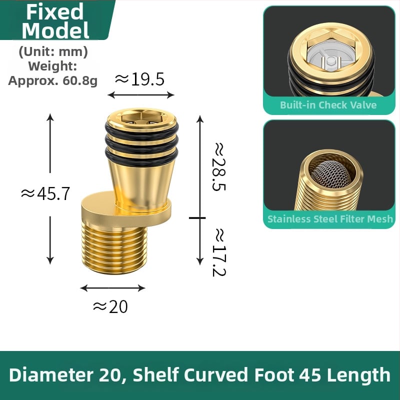Accesoriu pentru duș din cupru, articulație înclinată, rotire, stil lux