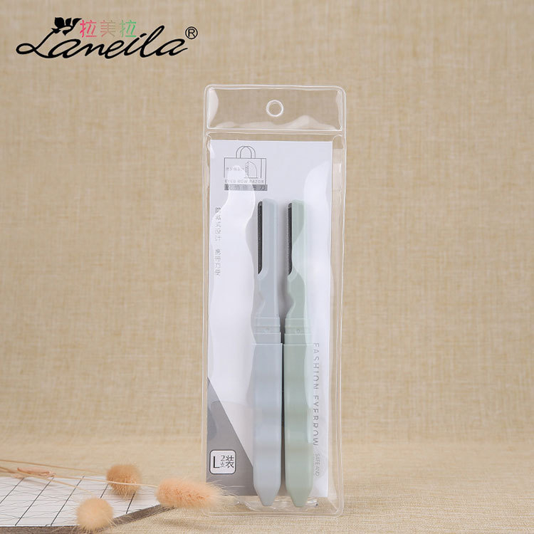 Lamella trimmer pentru sprâncene, lamă din oțel inoxidabilă, pliabilă – pentru începători, potrivit pentru toate tipurile de piele