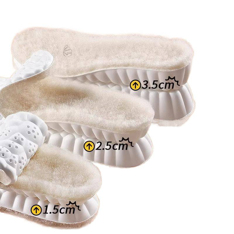 Πάτοι με επένδυση γούνας για τον χειμώνα, αυξάνουν το ύψος, κατάλληλοι για υφασμάτινα παπούτσια, PU υλικό, άνετοι