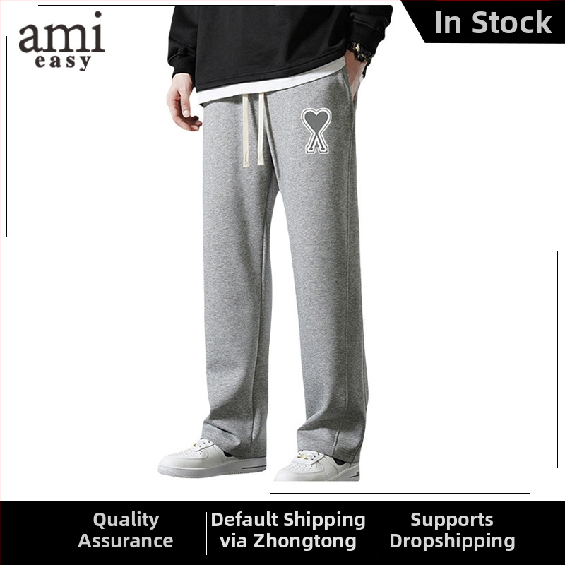 Pantaloni casual pentru bărbați, croială dreaptă, țesătură din bumbac cu dungi, croială lejeră (toamnă, talie medie, închidere cu șnur, bumbac, dungă)