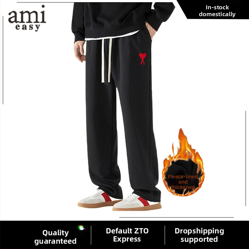 Pantaloni casual pentru bărbați, croială dreaptă, țesătură din bumbac cu dungi, croială lejeră (toamnă, talie medie, închidere cu șnur, bumbac, dungă)