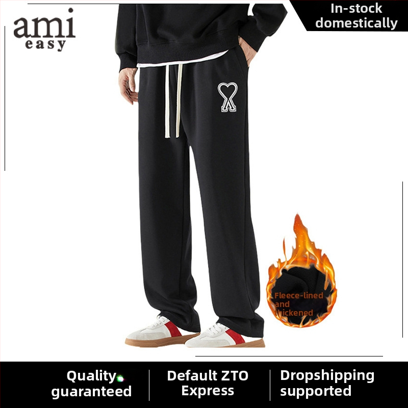 Pantaloni casual pentru bărbați, croială dreaptă, țesătură din bumbac cu dungi, croială lejeră (toamnă, talie medie, închidere cu șnur, bumbac, dungă)