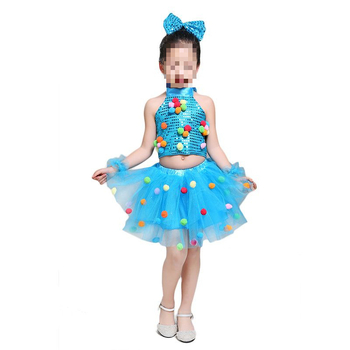 Set de costume de dans pentru copii: fustă tul cu paiete pentru fete și costum pentru băieți; material: fibră acrilică; sezon: vară 2022; ocazia: dansul burii