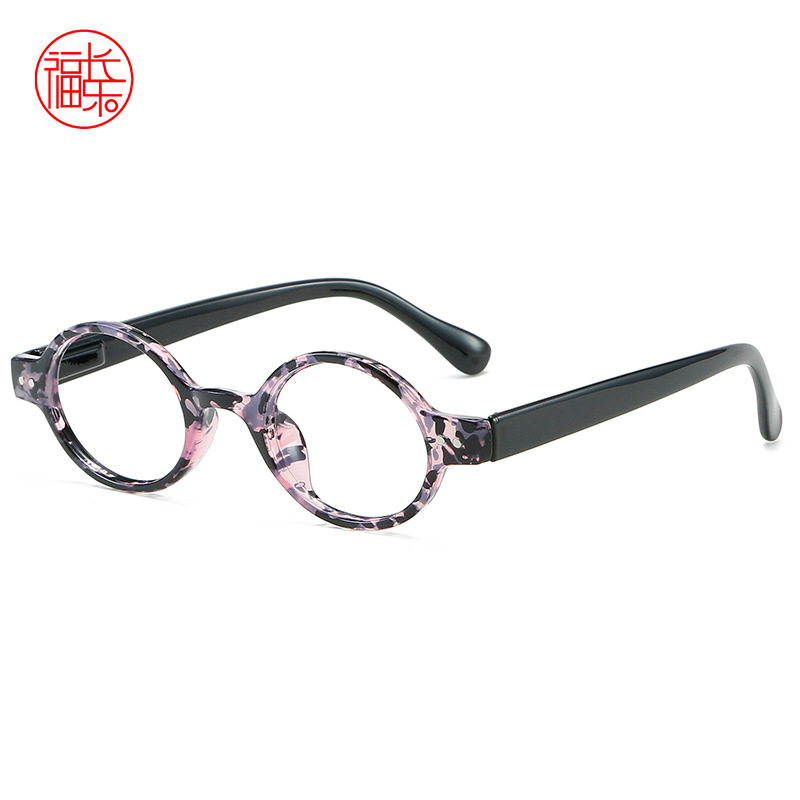 Naočale za čitanje s asfernim lećama od smole, okvir od PC-a, stil okruglog okvira, ovalna kutija, retro književno-umjetnički stil