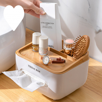 Cutie de șervețele multifuncțională cu spațiu pentru telecomandă, din plastic, certificat CE, model M8BdWAC5 (material: plastic; certificare: CE; cod produs: M8BdWAC5)