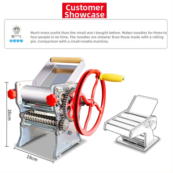 Mașină manuală de aluat pentru uz casnic — multifuncțională, întinde aluatul și pregătește foi pentru gyoza/dumplings și tăiței
