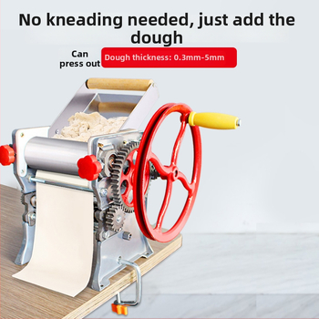 Mașină manuală de aluat pentru uz casnic — multifuncțională, întinde aluatul și pregătește foi pentru gyoza/dumplings și tăiței