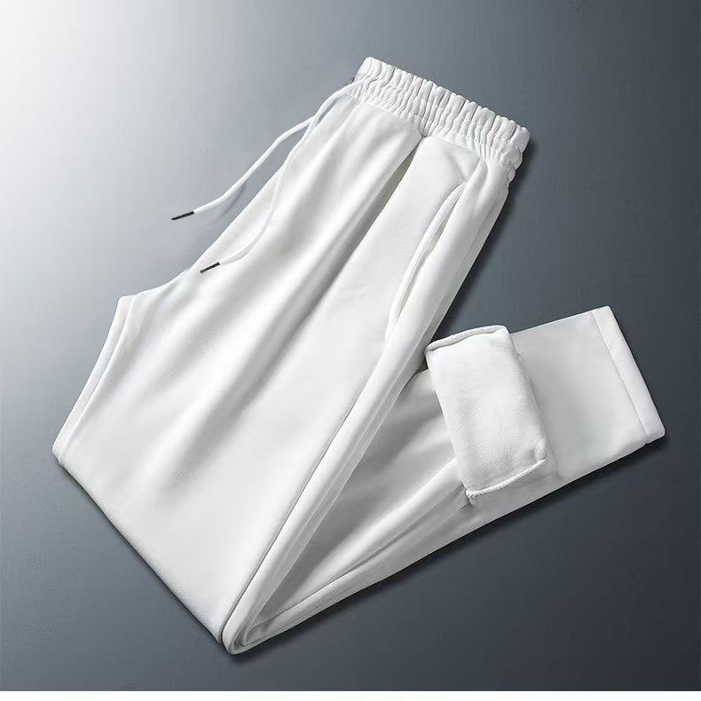 Pantaloni casual bărbătești drepti, talie medie, închidere cu șnur, țesătură poliester 91-95%, pentru primăvară și toamnă