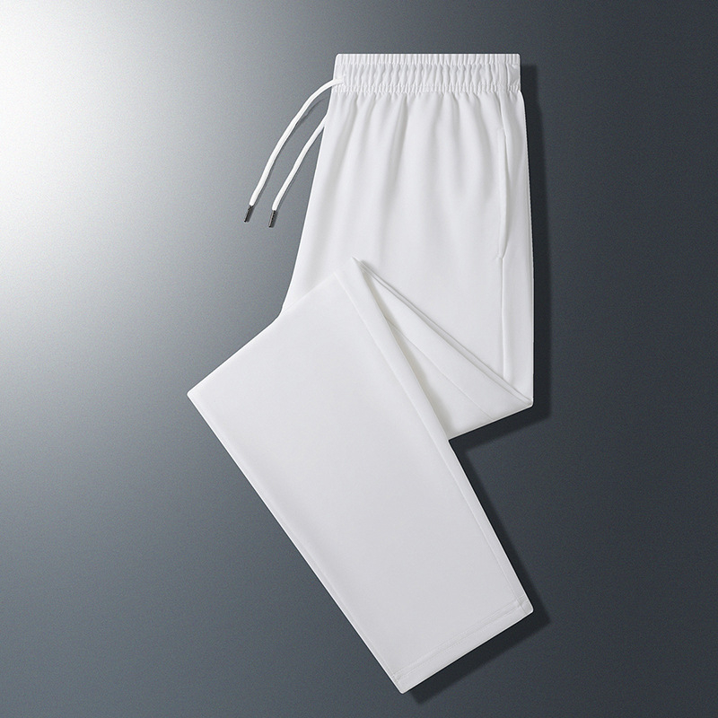 Pantaloni casual bărbătești drepti, talie medie, închidere cu șnur, țesătură poliester 91-95%, pentru primăvară și toamnă