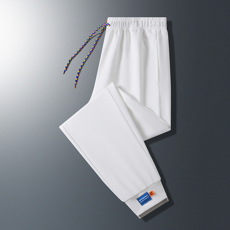 Pantaloni casual bărbătești drepti, talie medie, închidere cu șnur, țesătură poliester 91-95%, pentru primăvară și toamnă