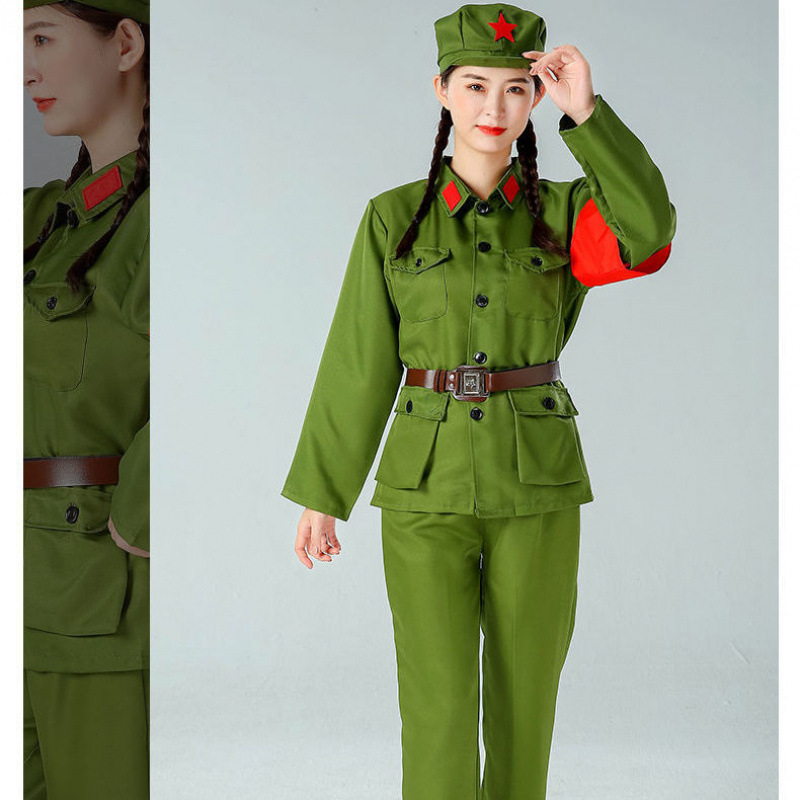 Costum de reprezentație în stil militar, unisex, pentru bărbați și femei, țesătură poliester, conținut poliester 90–95%, lansare vară 2022, potrivit pentru dansul burții