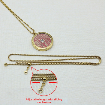 Oceľový prívesok s ochranným obalom, Nový čínsky štýl, Spracovanie: elektroplating a tlakové liatie, Meď umelecká technika