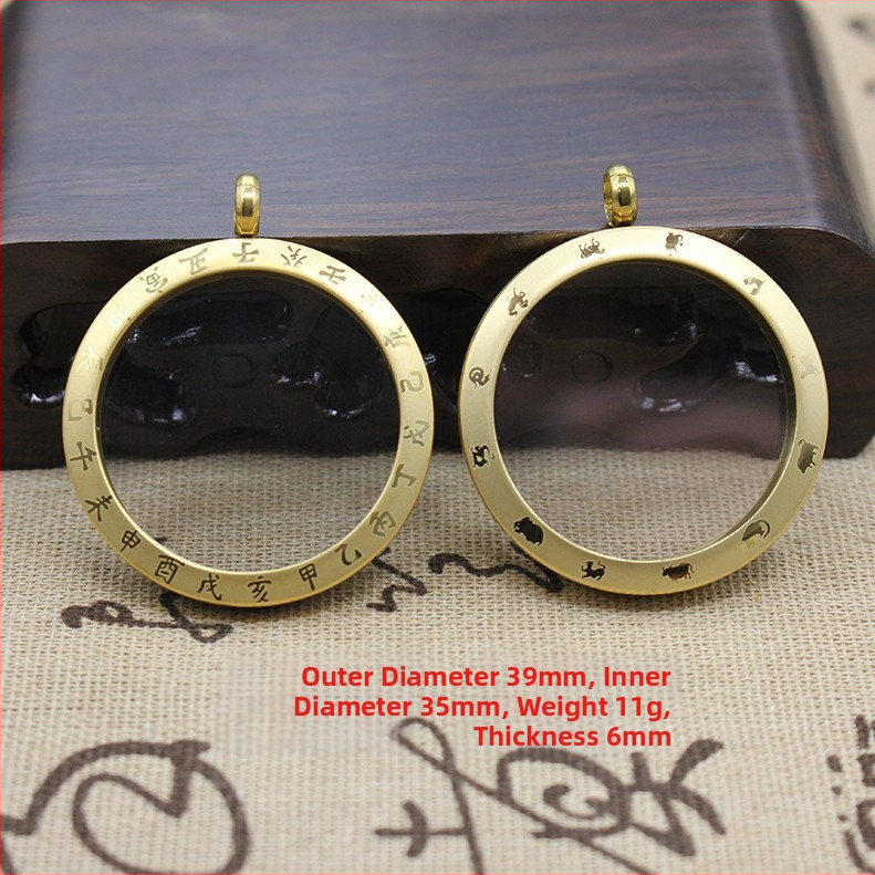 Oceľový prívesok s ochranným obalom, Nový čínsky štýl, Spracovanie: elektroplating a tlakové liatie, Meď umelecká technika